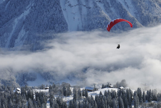 Paragleiten Winterurlaub Skiurlaub Skifahren Skitouren Wagrain Moabauer Salzburger Land